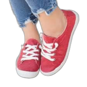 Comfort-01 Women's Classic Slip-On Comfort Fashion Sneaker Red 9